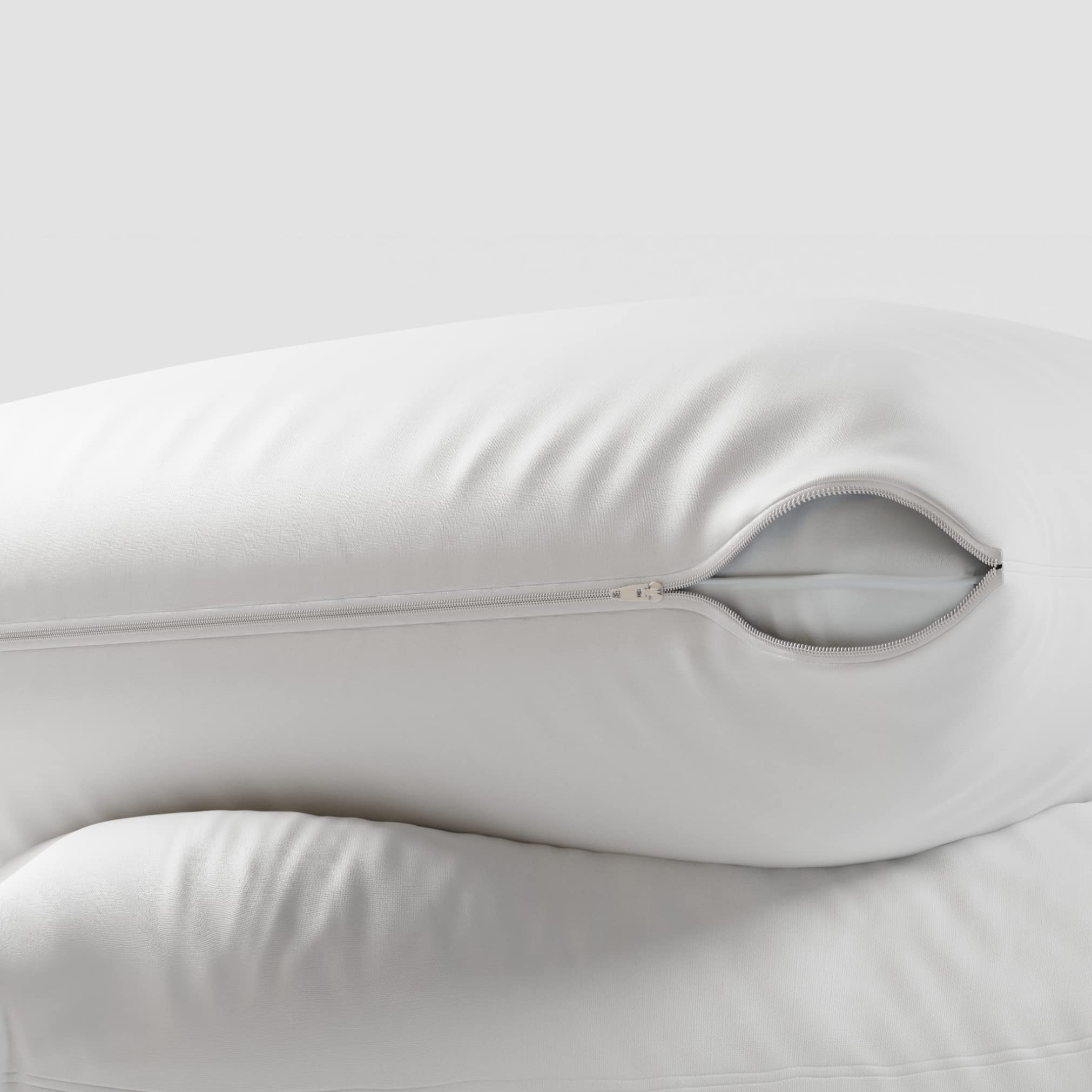 Niagara 2 Pack Queen Pillow Protectors With Zipper, Soft Quiet Cotton Sateen, Effective Dust Protection, Stay In Place Pillow Co
