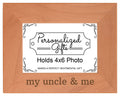 ThisWear Best Uncle Ever Gifts for Uncle and Me Natural Wood Engraved 4x6 Landscape Picture Frame Wood