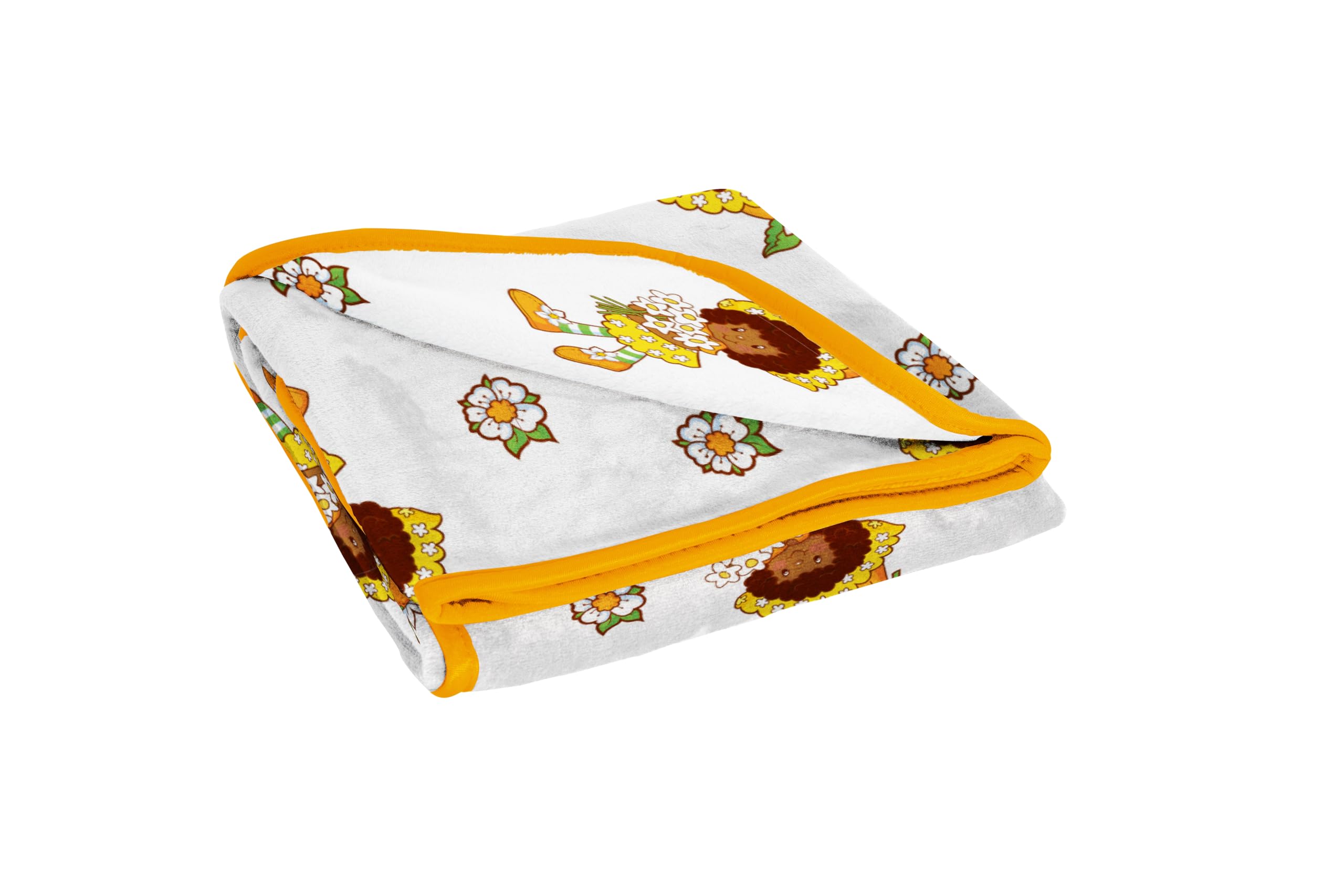 Strawberry Shortcake Orange Blossom Plush Throw Blanket - Measures 46 X 60 Inches - Kids Super Soft Lightweight Fleece Bedding