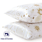 Exq Home Satin Pillowcase Silky Satin Pillowcase For Hair And Skin,Soft Cooling Printed Pillow Cases Queen Size Set Of 2 Satin P