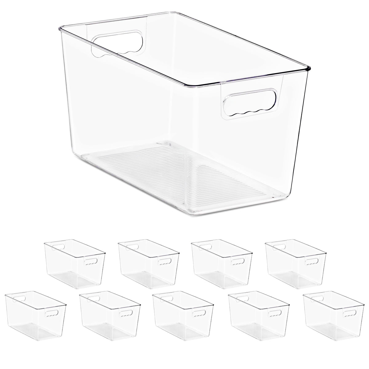 Sorbus Clear Storage Bins for Pantry Organization (Extra Large, 10 Pack)