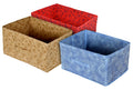 Kuber Industries Laheriya Metalic Print Non Woven Fabric 3Replacement Drawer Storage And Cloth Organizer Unit For Closet (Blue 