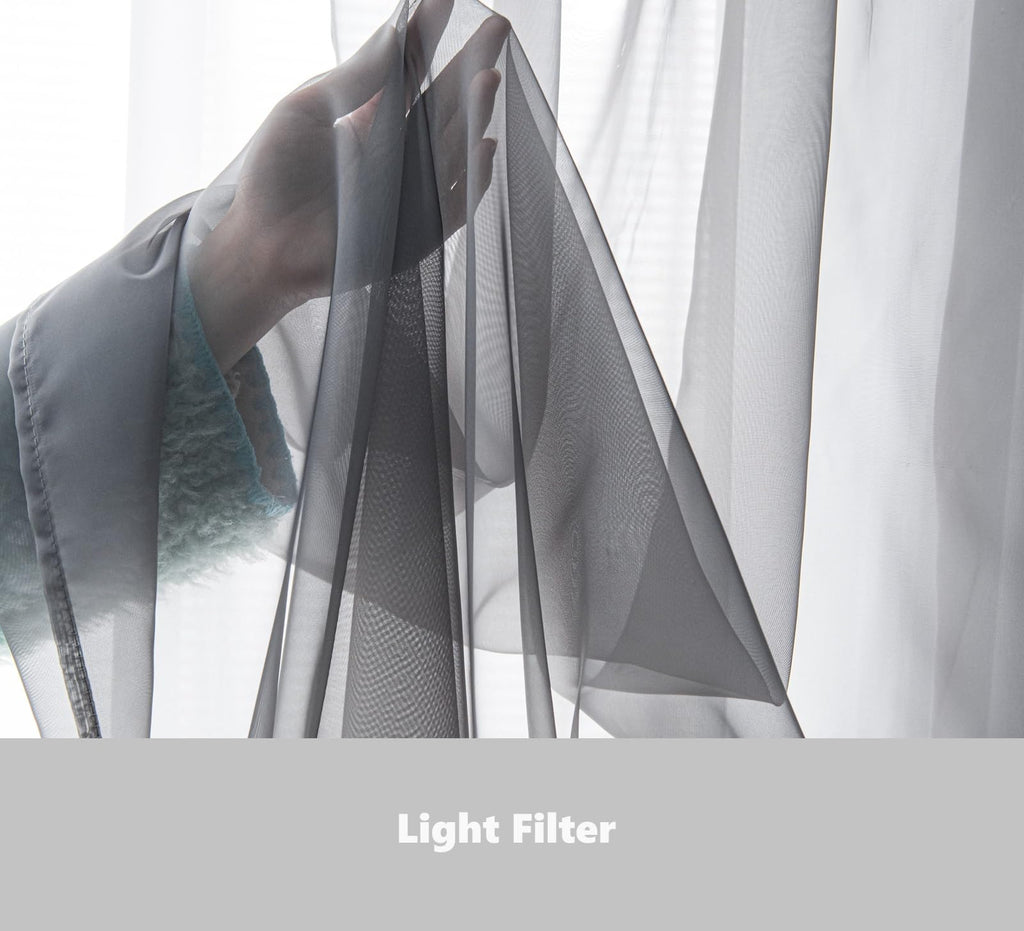 Pi 4 Panels Sheer Curtains,Small Window Treatment Light Voile With Rod Pocket For Café/Kitchen/Bedroom/Living Room(W42Xl45,Dark Grey)