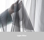 Pi 4 Panels Sheer Curtains,Small Window Treatment Light Voile With Rod Pocket For Café/Kitchen/Bedroom/Living Room(W42Xl45,Dark Grey)
