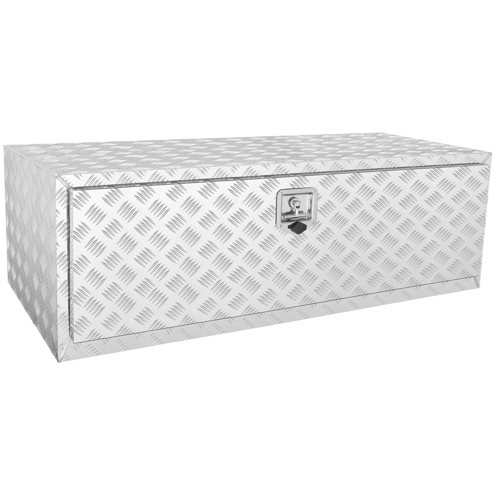 Vevor Underbody Truck Box, 48'24'24' Pickup Storage Box, Heavy Duty Aluminum Diamond Plate Tool Box With Lock And Keys, Water