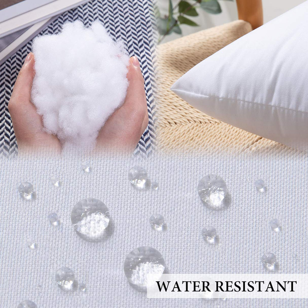 Miulee Pack Of 4 12X24 Outdoor Pillow Inserts, Water-Resistant Throw Pillow Inserts Decorative Premium Rectangle Pillow Stuffer Sham For Porch Swing Couch Sofa Cushion Patio Furniture