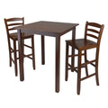 Parkland 3pc High Table with Ladder Back Stools by Winsome Wood