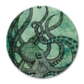 Smooffly Octopus Round Mouse Pad, Gorgeous Cool Octopus Color Printed Mousepad Round Non Slip Rubber Mouse Pad Gaming Mouse Pad