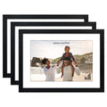 Americanflat 5x7 Magnetic Picture Frames for Refrigirator - Set of 3 - Acrylic Panels with Back Magnet - Use as 4x6 Frame with M