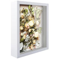 Shadow Box Frame 8x10 with Linen Back, Pine Wooden Frame with HD Glass Shadowbox Display Case for Wall and Tabletop, Memory Box 