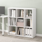 Furinno Cubicle Open Back Decorative Cube Storage Organizer, 9-Cube, White