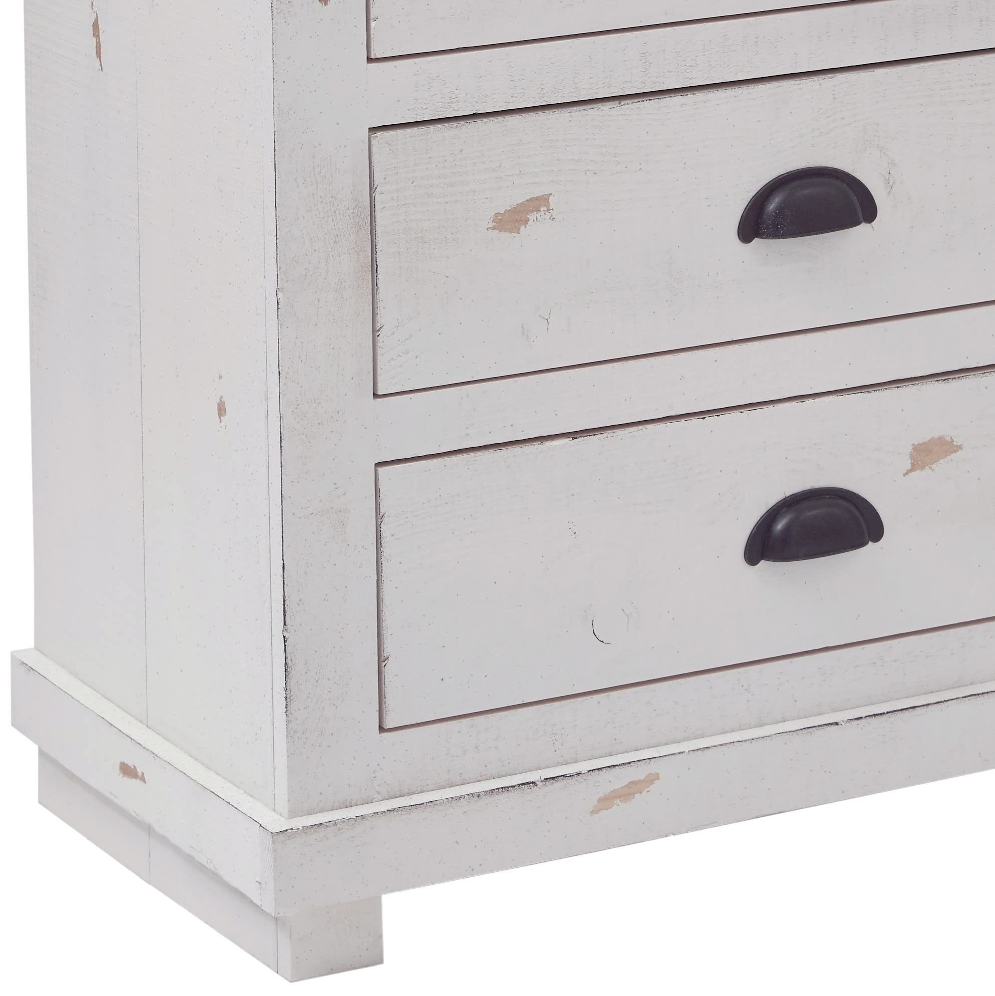 Progressive Furniture Willow Nightstand, 32&quot; X 17&quot; X 31&quot;, Distressed White