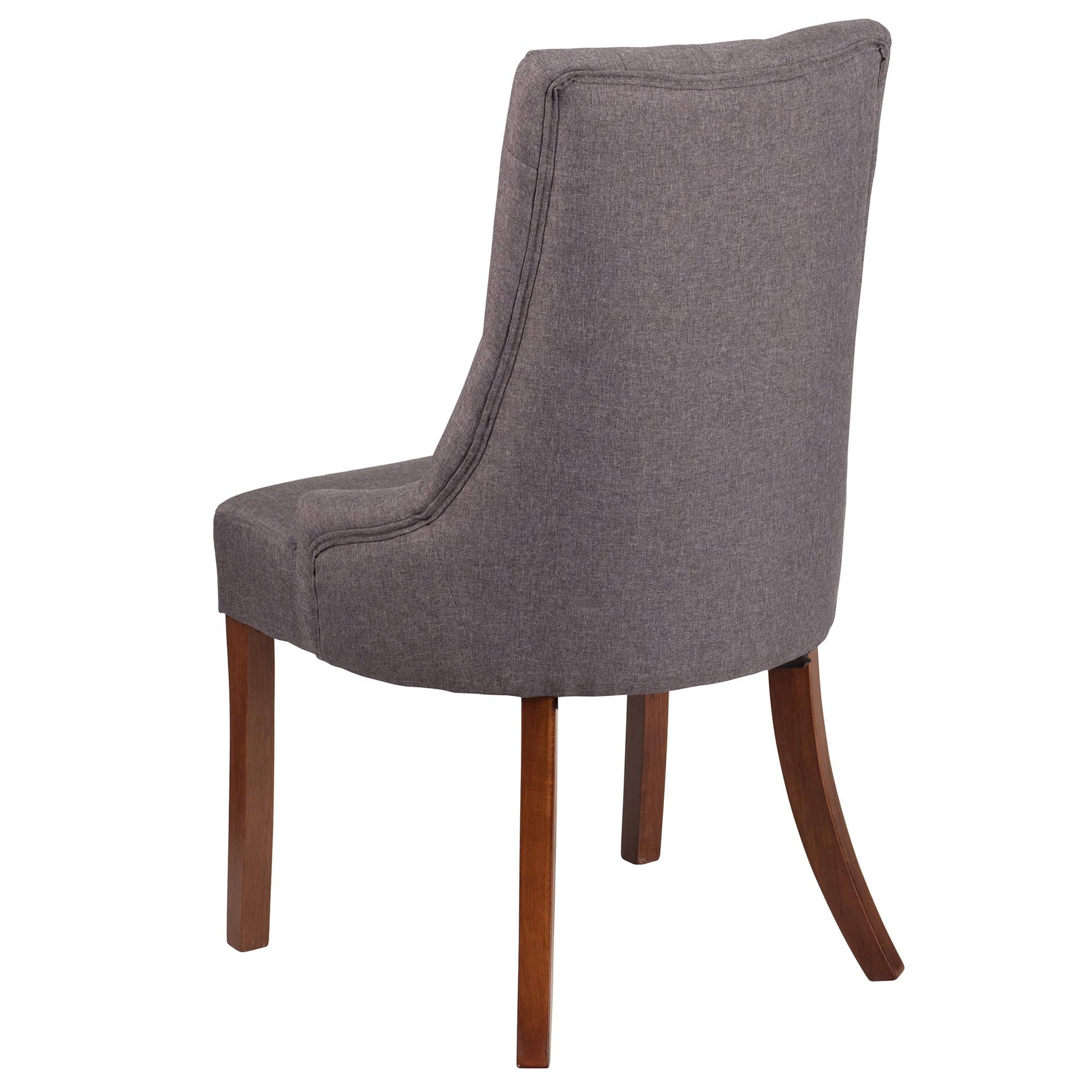 Flash Furniture HERCULES Paddington Series Grey Fabric Tufted Chair