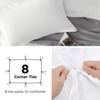 Bedsure White Duvet Cover California King Size - Soft Double Brushed Duvet Cover For Kids With Zipper Closure, 3 Pieces, Include