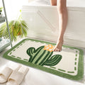 Hi Space Bath Mat Boho Bathroom Rug Non-slip 30X20 Cute Cactus Bathroom Mat Soft Fiber Bath Rugs Absorbent Minimalistic Rugs Tro