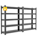 2 Sets Garage Shelving Unit 24D x 48W x 87H Heavy Duty Storage Shelves Easy Assembly 5 Tier Adjustable Metal Shelving Utility Sh
