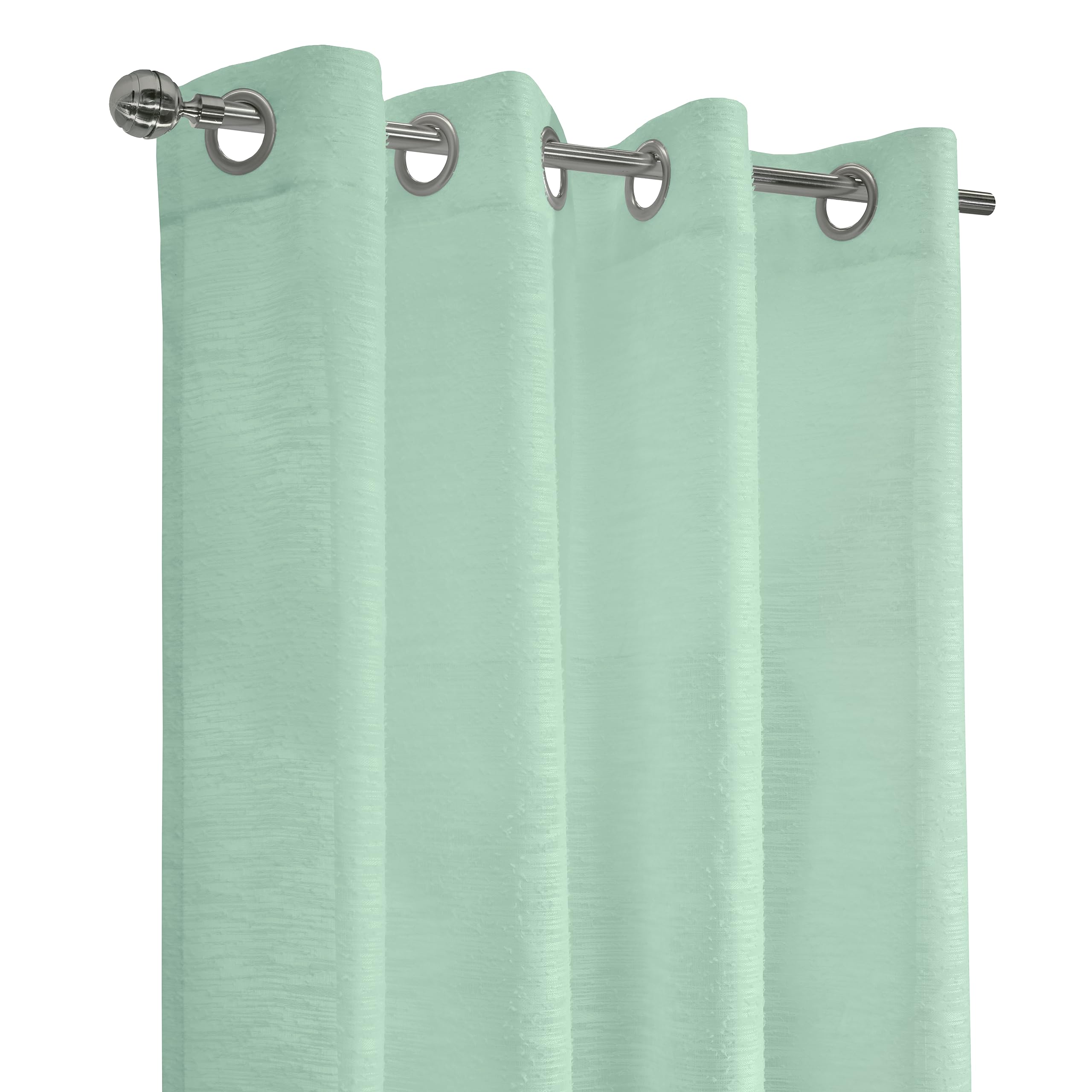 Richmark International Boucle Sheer Grommet Curtain Panel 52 X 108 In Surf Spray