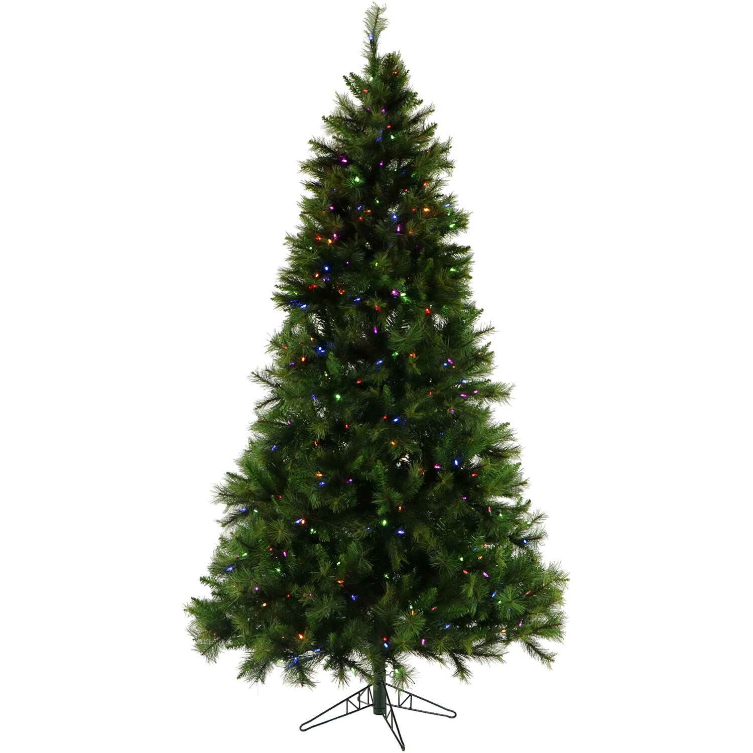 Christmas Time 7.5-Ft. Pennsylvania Pine Artificial Christmas Tree With Dual Multicolor & Warm White Led Lights And Music Light Show, Realistic Pvc, Holiday Decor For Home And Office