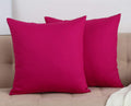 Tangdepot Cotton Solid Throw Pillow Covers, 16' X 16' , Brilliant Rose, 1 Count (Pack Of 1)