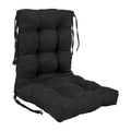 Blazing Needles 18 38-inch Microsuede Seat/Back Tufted Chair Cushion, 18 x 38, Black