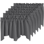 NICETOWN 6 Panels Kitchen Valances for Windows Living Room Bedroom Decor, Smal Valances Rod Pocket Farmhouse Country Rustic Bath