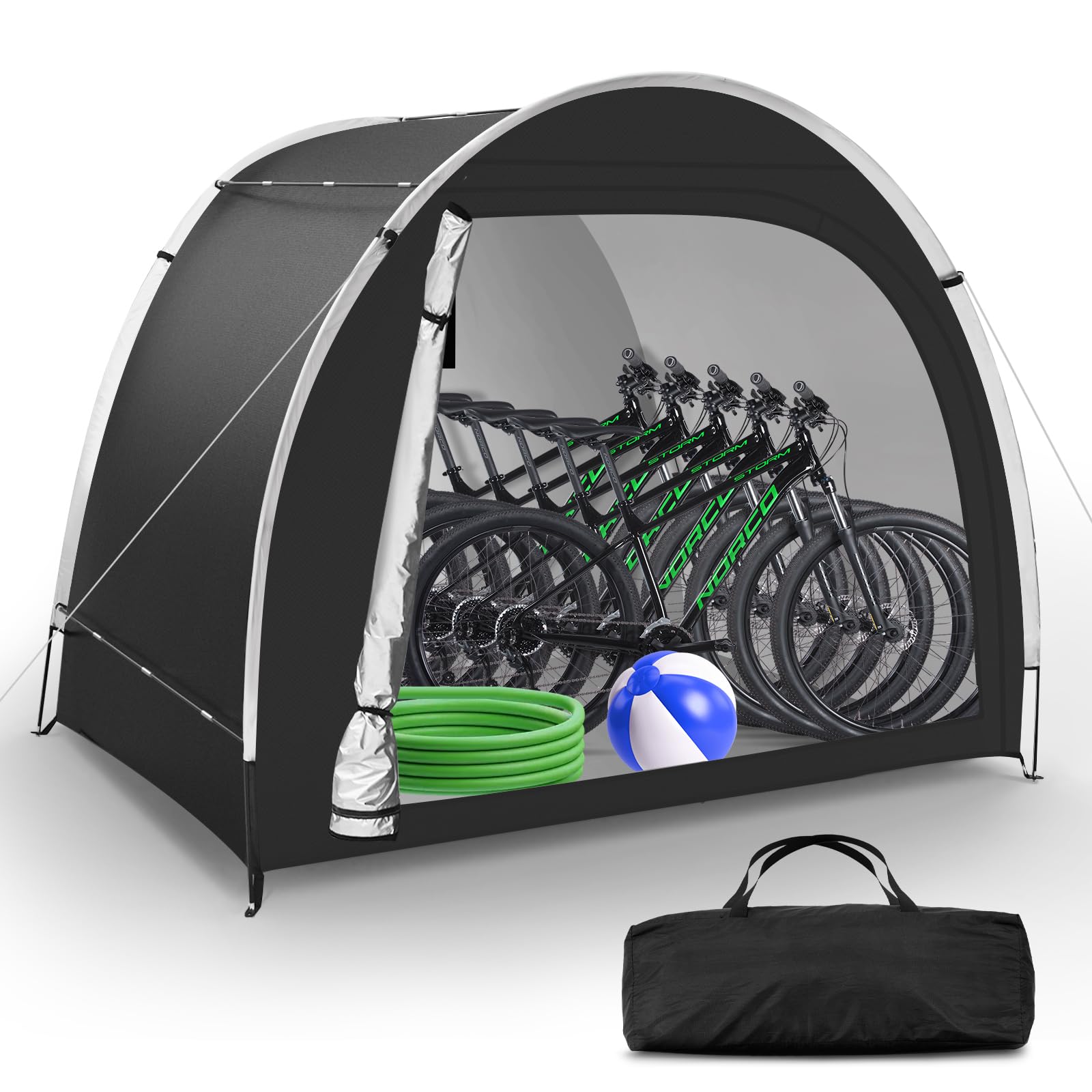 ?Better Quality? Dikutar Bike Storage Tent Sheds Outdoor Waterproof, 6.56X4.92X5.58Ft Bicycle Storage Tent, Portable Bike Covers