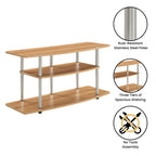 Convenience Concepts Designs2Go 3-Tier Wide TV Stand, 42", Light Oak