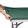 Shamrock Home 6Ft Fitted Tablecloth Elastic Rectangle Table Cover, Table Cloth, Fitted Table Covers For 6 Foot Tables, Picnic Table Cover Indoor Outdoor, Washable 72X30 Inch, Green