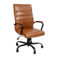Flash Furniture Whitney High-Back Swivel LeatherSoft Desk Chair with Padded Seat and Armrests, Adjustable Height Padded LeatherS