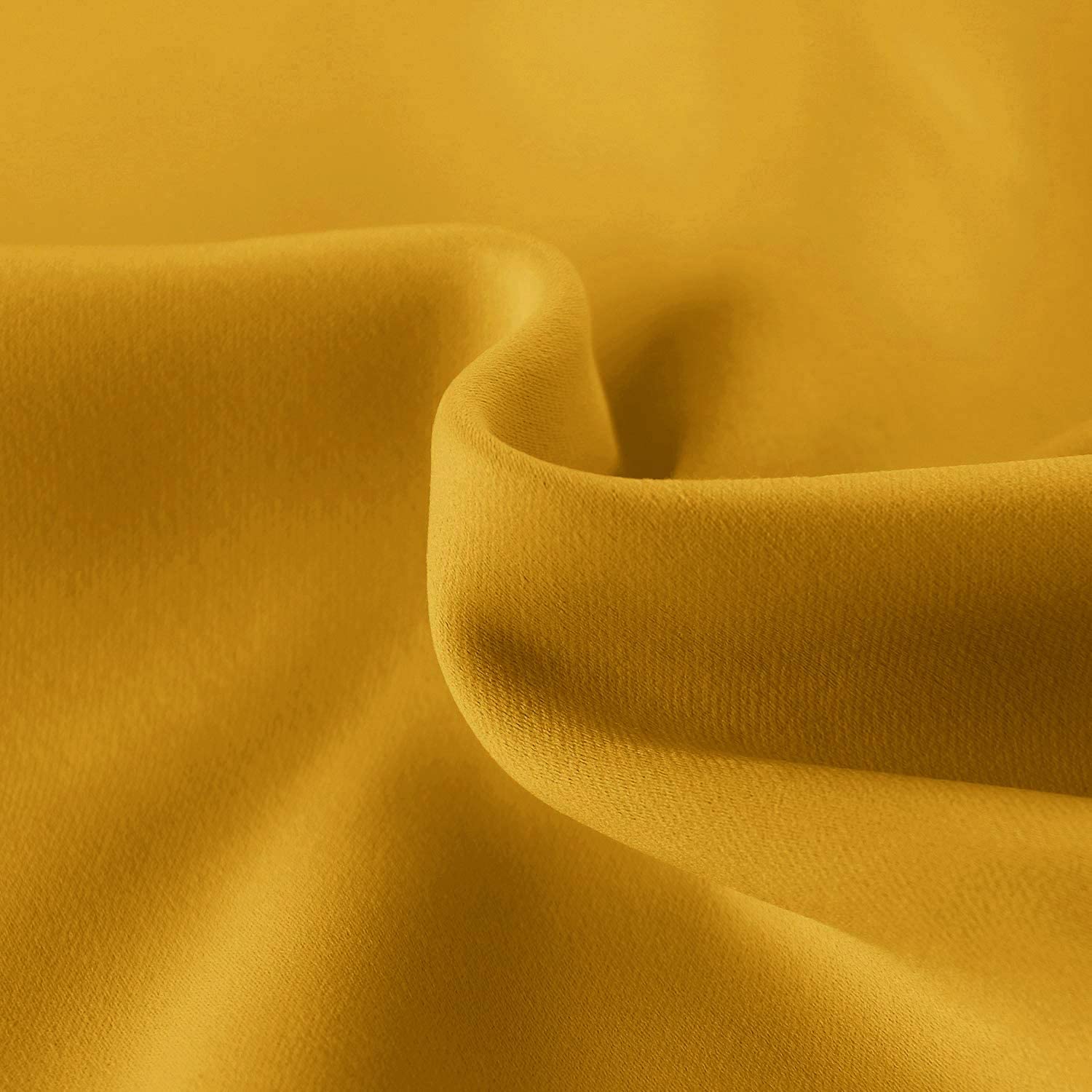 Hiasan Yellow Valance Curtains For Kitchen - Blackout Thermal Insulated Rod Pocket Window Valances, 52 X 18 Inches Length, 1 Panel