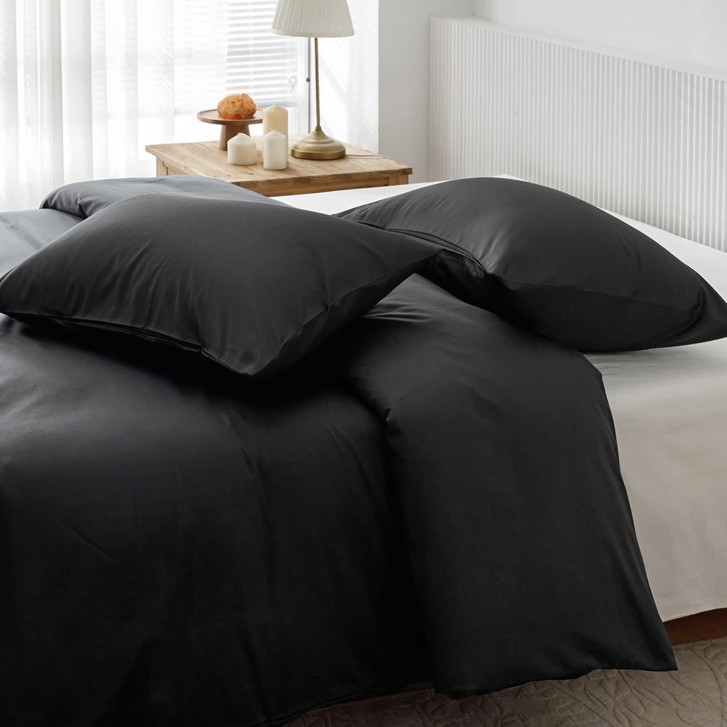 Heimenaogo 600Tc Egyptian Cotton Duvet Cover California King Sateen Weave, Silky Soft And Breathable Comforter Cover With Zipper