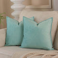 Juspurbet Mist Decorative Velvet Throw Pillow Covers 28X28 Inch Set Of 2,Broadside Soft Cushion Case With Invisible Zipper For S
