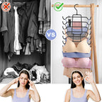2Pcs Tank Top Hangers Space Saving Hanger Organizer Bra Hangers For Closet Organizer 360 Rotating Metal Closet Organizers And St