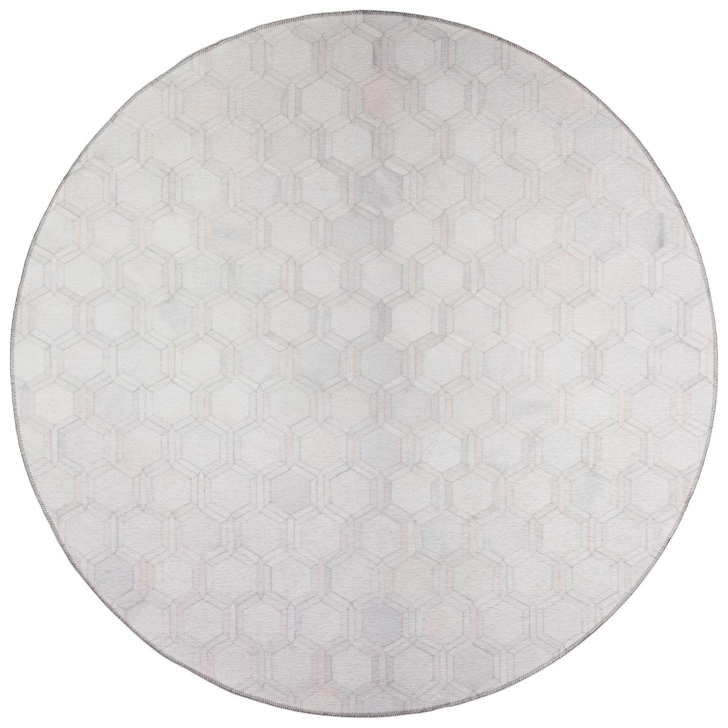 Dalyn Rugs Durango Patchwork Faux Cowhide Ss1 Linen 6' X 6' Rug