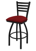 410 Jackie 25 Swivel Counter Stool with Black Wrinkle Finish and Graph Ruby Seat