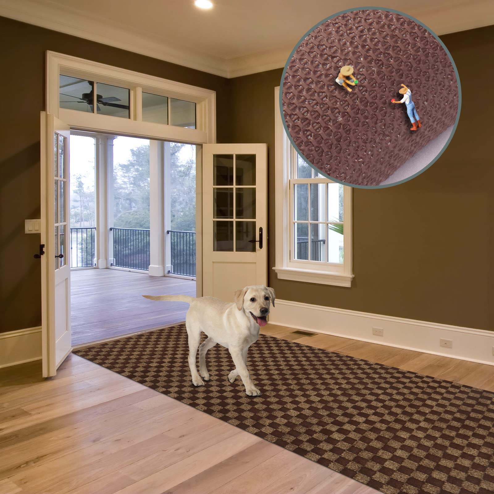 Custom Size Runner Rug 2 Ft X 58 Ft, Zgr 2-82Ft Carpet Runners Hallway Entryway Kitchen Garage Laundry Room Area Rugs With Non-S