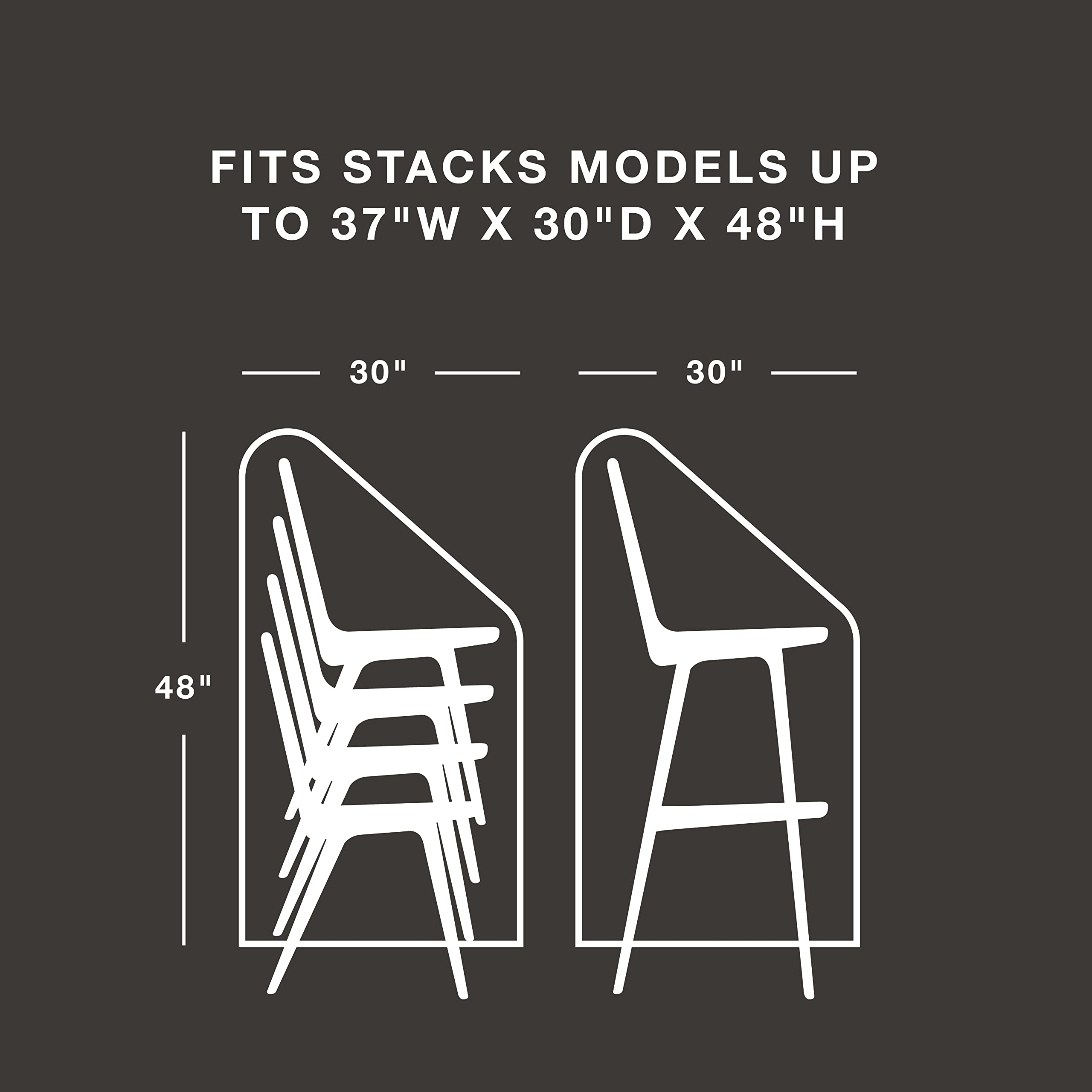 True Guard Patio Furniture Cover, Up To 6 Stackable Chairs Or Single Bar Height Chair