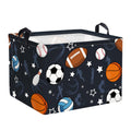 Clastyle Boy Room Sports Ball Toy Basket Soccer Basketball Baseball Clothes Storage Basket Rectangle Nursery Classroom Book Shel
