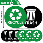 Sukh 6 Pack Recycle Sticker For Trash Can Large Sign Garbage Recycling Sticker Reuse Recycle Vinyl Perfect For Kitchen Necessity