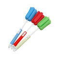 3PCS Adjustable Sponge Cleaning Brush Bottle Cleaning Brush with Plastic Long Handle Cup Cleaner for Coffee Glasses Pot Milk Cup