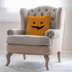 Moslion Evil Face Pillow Case Cute Halloween Autumn Pumpkin Lantern Faces Happy Father'S Day Throw Pillow Cover 18X18 Inch Cotto