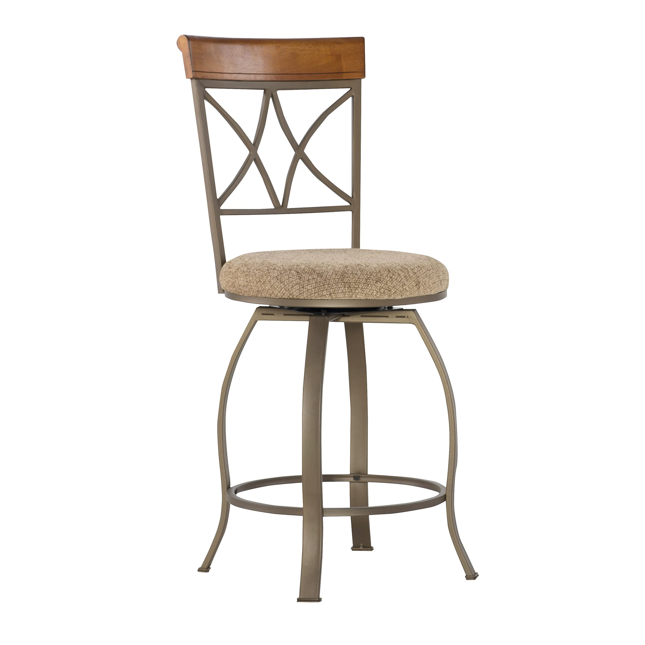 Powell Hamilton Swivel Counter Stool, Beige