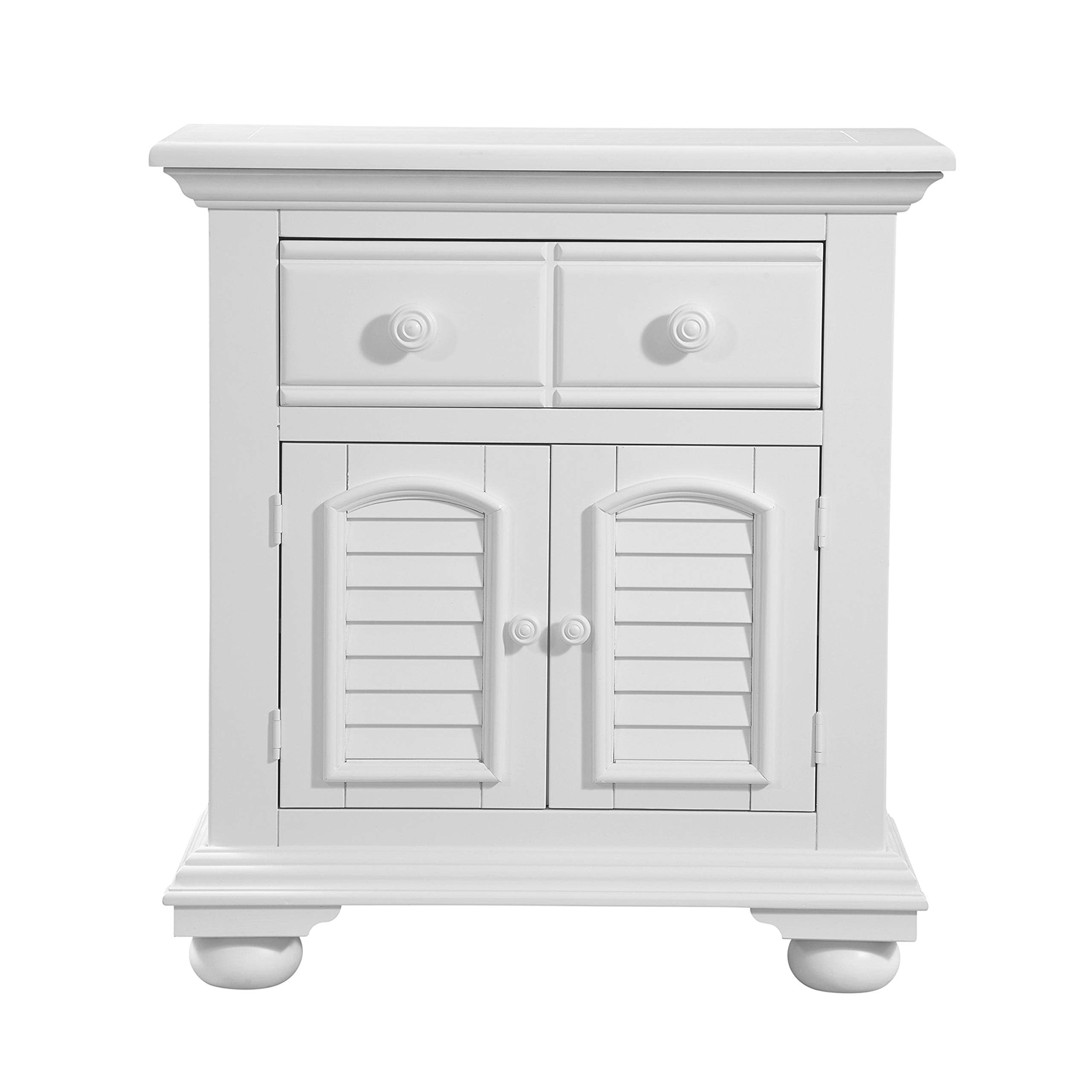 American Woodcrafters Cottage Traditions 1 Drawer Nightstand Eggshell White Wood 6510-412