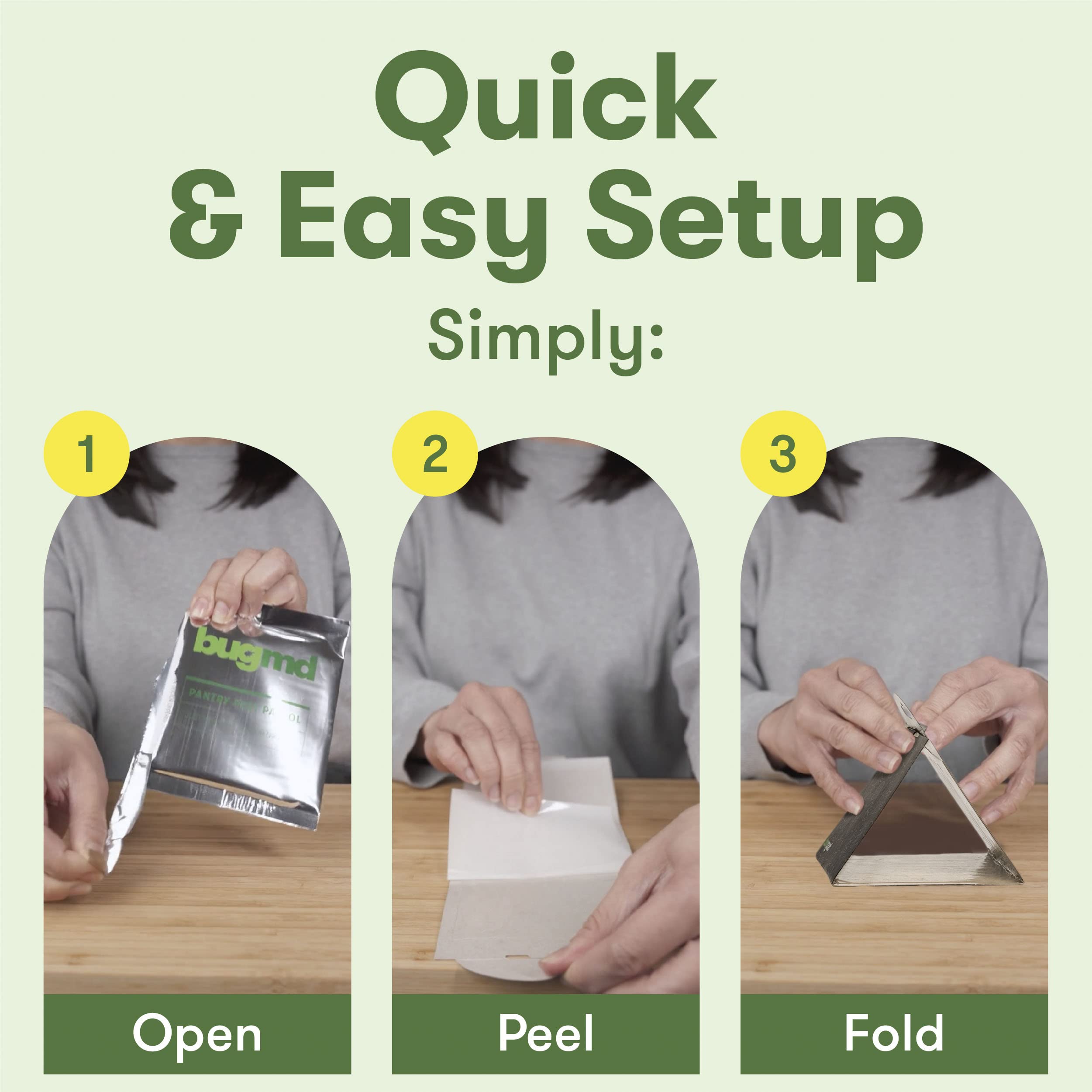 Bugmd Pantry Pest Patrol (6 Count, Black) - Moth Traps For Kitchen, Pantry Moth Trap, Bug Trap, Moth Traps For House Pantry, Get