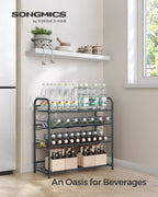 Songmics Shoe Rack, 4 Tier Shoe Organizer For Closet, Holds Up To 16 Pairs Of Shoes, Shoe Rack For Front Door Entrance, Metal Shoe Shelf With Adjustable Tilt Angle, For Entryway, Garage, Grey