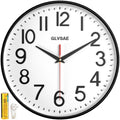 GLVSAE Wall Clock 12 Inches Non-Ticking Wall Clocks Battery Operated Large Easy to Read with Stereoscopic Dial Ultra-Quiet Movem
