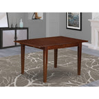 East West Furniture Norfolk Rectangular Table With 12" Butterfly Leaf -Mahogany Finish.