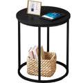 Yusong Round End Table, 20 Accent Small Side Table Suitable for Hiding Trash Can, Nightstand Modern Bedside Table for Living Roo
