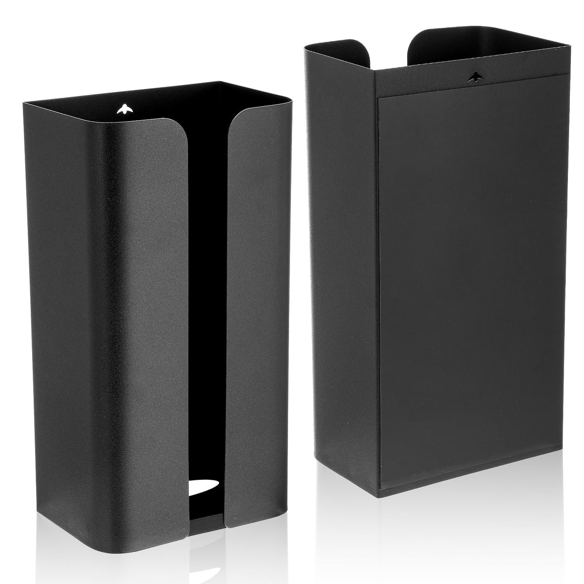 2 Pcs Magnetic Plastic Bag Holder Magnetic Grocery Bag Storage Organizer Wall Mount Plastic Bags Dispenser Wide Opening Dispense