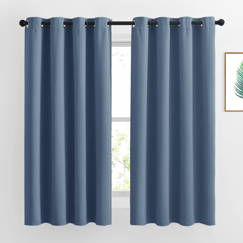 Nicetown Bedroom Curtains Room Darkening Draperies - Grommet Top Thermal Insulated Light Blocking Energy Saving Privacy Drapes F